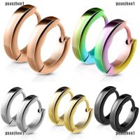 Stainless Steel Punk Hoop Earrings Cuff Wrap Ear Stud Clip Earrings Lady Je