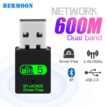 ANTENA WIFI USB 600 MBPS DUAL BAND 2.4/5GHZ + BLUETOOTH 5.0 