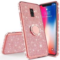 [On1ine 3C Digital} กรณีเพชรสำหรับ Samsung Galaxy A7 A8 A6 A9 Plus 2018 A52 A72สำหรับ A42 5G M51 A21S M31S Glitter แหวน Kickstand