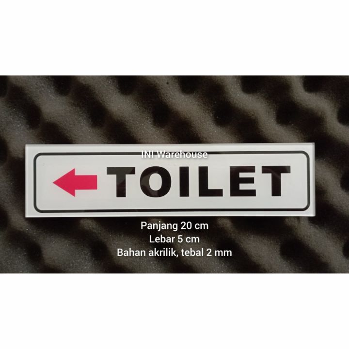 Acrylic Toilet Sign Signage Rambu Simbol Akrilik Kamar Mandi 5 X 20 Cm Toilet Kiri Lazada