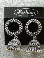 EVINCO JEWELERY OXIDISED JHUMKI EARRINGS