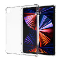 โปร่งใสสำหรับ2018 2020 2021 2022 iPad Pro 12.9นิ้ว3rd 4th 5th 6th Generation Anti-Crack เคสเยลลี่ A2764 A2766 A2437 Air-กระเป๋า TPU แท็บเล็ตฝาครอบดินสอ