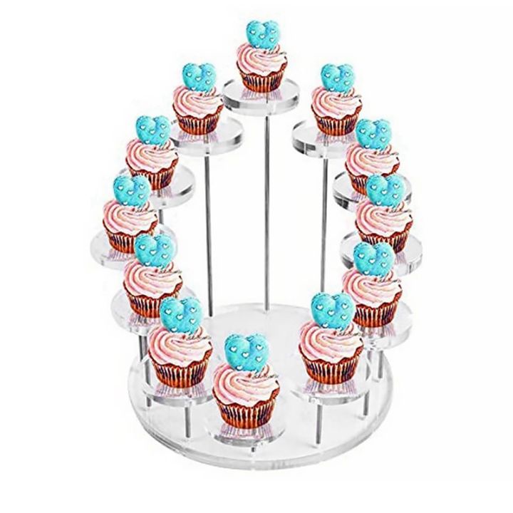 4pcs-round-acrylic-cupcake-stand-premium-cupcake-holder-cupcake-display-stand-dessert-stand-pastry-platter-display
