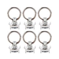 4/6pcs L-Shaped Airline Trailers Ring Track Fixing Single Stud Fitting Tool Heavy Duty Spring Rail Tie Down Anchor