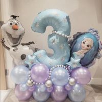 【DT】hot！ 26Pcs/Set Theme Frozen Olaf Foil Balloons 40inch Number Birthday Baby Shower Decoration