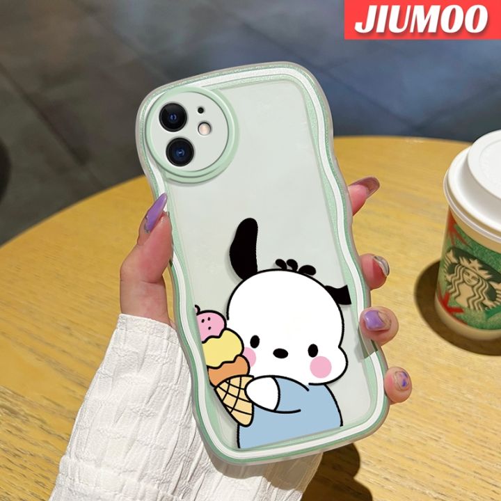 jiumoo-s23ปลอกสำหรับ-samsung-บวก-s23พิเศษน่ารัก-sanrio-pochacco-สร้างสรรค์ขอบครีมเคสโทรศัพท์แบบใสนิ่มเคสซิลิโคนแฟชั่นเลนส์กล้องถ่ายรูปเคสป้องกันโปร่งใสกันกระแทก