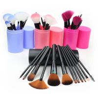 duduka (มีเก็บเงินปลายทาง)korea new ชุดแปรงแต่งหน้า brush set พร้อมกระบอกแปรง set 12 ชิ้น 【พร้อมส่งจากไทย】