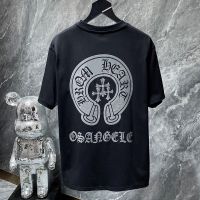 High Quality Chrome Heart 2023 new CH cross short-sleeved mens cotton t-shirt mens bottoming