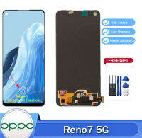 6.43 "AMOLED Reno7หน้าจอ5G สำหรับ OPPO Reno 7 CPH2371จอแสดงผล LCD แบบสัมผัสหน้าจออะไหล่ทดแทนประกอบสำหรับ OPPO Reno 7 5G LCD