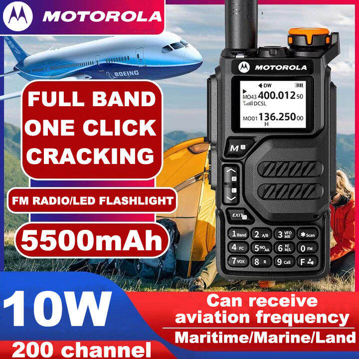 motorola walkie talkie X8 walkie takie 10w HighPower 5500mah AM/FM 200 Saluran 136430 MHz