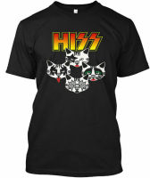 Funny Hiss Kiss Cats Kittens Rock Band T-Shirt