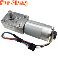 30W DC Worm Geared Motor Encoder 24V 12V แรงบิดสูงไฟฟ้า 12-470RPM ล็อคตัวเองปรับความเร็วและย้อนกลับ-Daoqiao