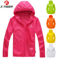 X-TIGER Womens Summer Skin Thin Anti-UV Windproof Cycling Jersey MTB Bike Windcoat Sunscreen Hiking Jacket Bicycle Clothes