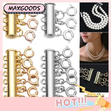 5Sets Round Strong Magnetic Clasps Fit Bracelets Necklace Rhodium End Clasp  Connectors for Makings Leather Bracelet Jewelry
