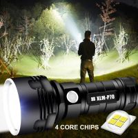 【เรือจากประเทศไทย】ไฟฉายที่มีประสิทธิภาพ ไฟฉาย xhp70.2 Super powerful LED Flashlight rechargeable torch lamp Ultra Bright Lantern for camping hunting