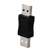 USB A Male to Male Connector Adapter Black