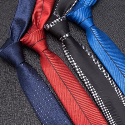 Mens Tie Fashion Jacquard Skinny Ties for Men England Striped Luxury Tie Accessories Business Man Wedding Dress Slim Neck Tie