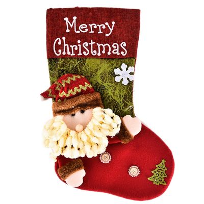 Christmas Stocking Candy Gift Bag for Home New Year Fireplace Christmas Tree Decoration