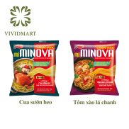 GÓI LẺ - ACECOOK - MINOVA Mì không chiên 2 vị hương vị cua sườn heo và