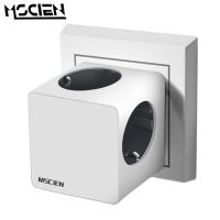MSCIEN Cube Design Electric Socket Europe Wall Power Strip Smart Outlet Extension Adapter USB Ports EU Plug Charger Ratchets Sockets