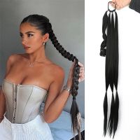 Long Straight Wrap Around Hair Extensions Ponytail Synthetic Hair Piece Daily Wear DIY Braided Ponytail Extension with Hair Tie Wig  Hair Extensions