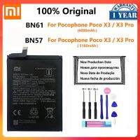 100% BN57 BN61ของแท้แบตเตอรี่โทรศัพท์6000มิลลิแอมป์ต่อชั่วโมงสำหรับ Xiaomi pocophone X3 X3 Pro แบตเตอรี่สำรอง X3Pro แบตเตอรี่สำรอง