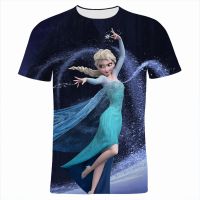 T Shirt For Men Summer Cartoon Anime Frozen 3D Print Women Clothing Short Sleeve Disney Movie Oversized Children Tee Shirts