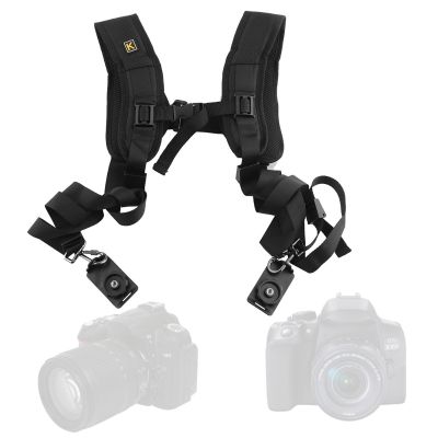 ☬✺ Double Dual Camera Shoulder Strap Quick Rapid Slings Camera Belt Adjustment Quick Release for Cameras Digital DSLR Strap