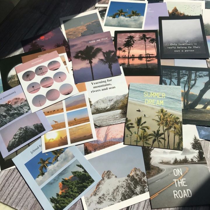 Postcard phong cảnh kèm sticker Set 10 tấm Pc006 