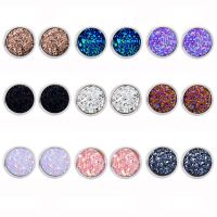 New Vintage Imitation Stone Round Gypsophila Crystal Stud Earring 9 Colors Hypoallergenic Engagement Wedding Stud Earrings