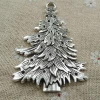 18 pieces tibetan silver Christmas tree charms pendant 68x44mm 191