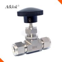 6000PSI Compression Connection Air Stainless Steel Needle valve for Gas PTFE Seal Adjust Flow 3mm  6mm  8mm  10mm  12mm  1/8"  1