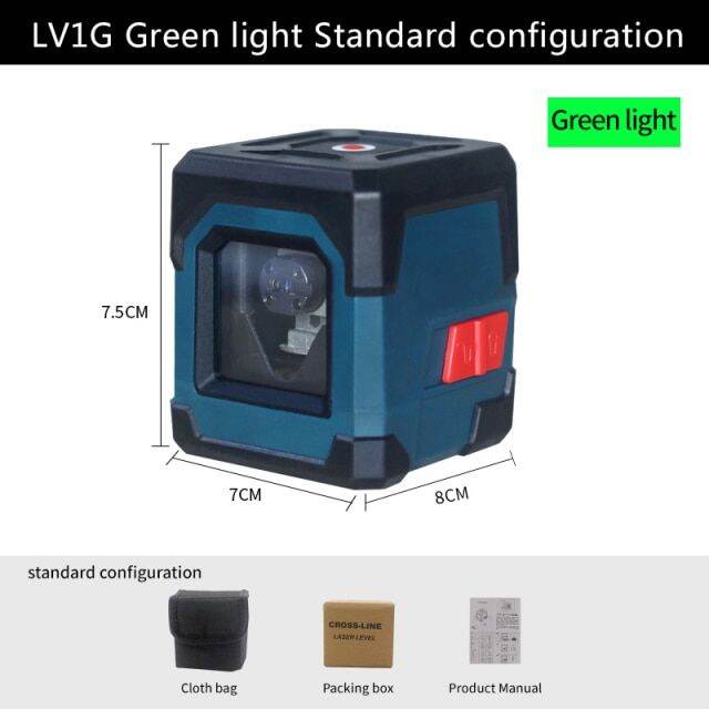 HANMATEK LV1 Laser Level Cross Line Laser With Measuring Range 50Ft ...