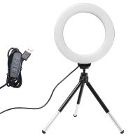 suiyuejh 6inch Ring Light with Tripod Led Bright Ring Lamp Light Rim Song Lighting for Photography Selfie Ringlight Right Ligth