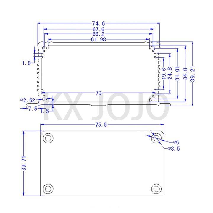 aluminum-enclosure-88x39x100-110mm-waterproof-box-split-circuit-board-alloy-power-supply-box-diy