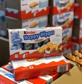 Hộp 5 Bánh kem sữa cacao Hà Mã Happy Hippo - Kinder Đức - Date T3 2023
