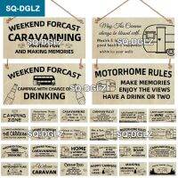 Lupeishop Vintage Caravan ป้ายไม้ป้าย Zone แผ่น Plaque Wood Bar Plaque Pub Wall ตกแต่งประตูแขวนป้าย Home Decor-ยอดนิยมสไตล์วินเทจ