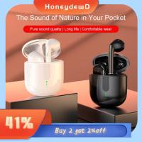 HONEYDEWD ของใหม่ ชุดหูฟังหูฟัง ลดเสียงรบกวน กีฬานอกสถานที่ 5.3บลูทูธ มินิล่องหน ชุดหูฟังไร้สาย หูฟังแบบสวม