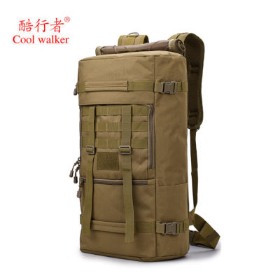 50 L Tactical กระเป๋าเป้อเนกประสงค์กระเป๋าสัมภาระความจุขนาดใหญ่กระเป๋าเป้สะพายหลังกลางแจ้งกระเป๋าสะพายข้างผู้ชายจัดส่งชิ้นเดียว