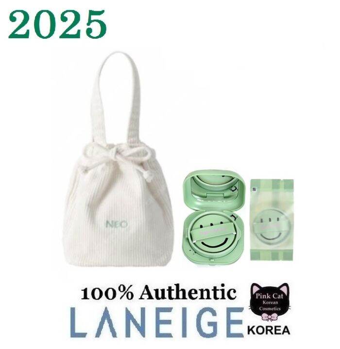 Korean Cosmetics LANEIGE X NOVO COLLECTION Neo Cushion Matte w/ Refill 30g  23N Sand with LANEIGE Neo Corduroy Mini Bag (White) Lazada PH