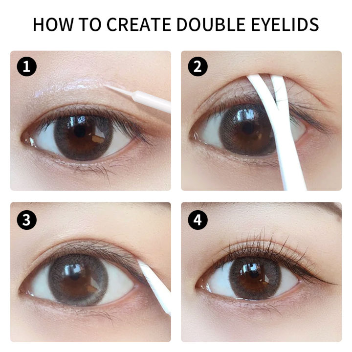 ขายดีกาวติดขนตาปลอมปลอม3d-ธรรมชาติต่อขนตาปลอมเปลือกตาคู่กาวโปร่งใสเครื่องสำอางค์ติดทนนานแต่งหน้า