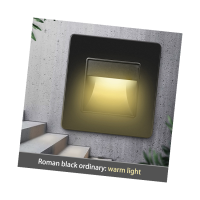 Human body sensing aisle small night light led footlight 86 embedded household corner light corridor light sensing inligence