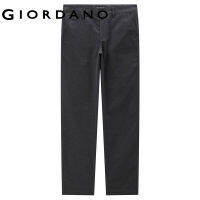 GIORDANO Men Pants Mid Rise Regular Basic Pants Multi-Pocket Solid Color Smooth Simple Business Fashion Casual Pants 01113074