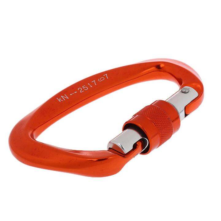 lazaralife-3ชิ้น25kn-เกลียวล็อค-carabiners-rock-tree-climbing-rescue-ตะขอเปล