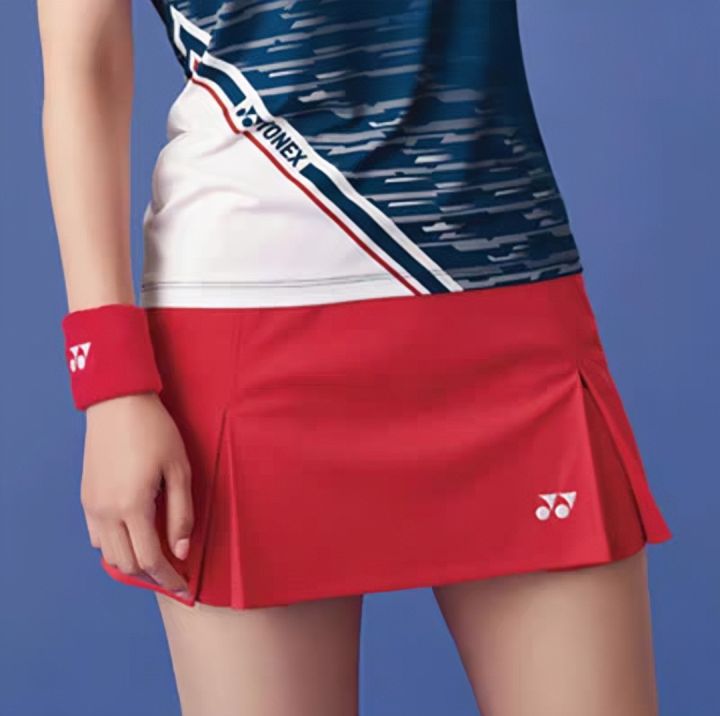 กระโปรงแบดมินตัน-yy-yonex-กีฬากระโปรงเทนนิสแห้งเร็วระบายอากาศได้ดีของผู้หญิงชุดกีฬาแบดมินตันกระโปรงสั้นฤดูร้อน