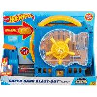 Hot Wheels City ปลดล็อกรถจากห้องนิรภัย Super Sets Super Bank Blast-Out Play Set ของแท้