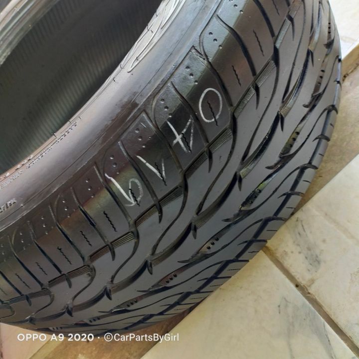 ราคาต่อเส้น-ยาง-toyo-255-55-18-ปี-19-0419-madeinjapan-ปะสตีมร้อน-2จุด-ไม่มีผลต่อการใช้งาน