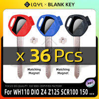 36Pcs Motorcycle Key Uncut Blank Replace Keys For HONDA scooter A magnet Anti-theft lock keys Zoomer DIO 56 Z4 Z125 SCR100 WH110