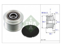 มู่เล่ไดร์ชาร์จ NISSAN FRONTIER D22 3.0 1997- URVAN E25 3.0 2000- TERRANO R20 1997- ELGRAND E50 1999- ZD30 3.0 DDTi INA