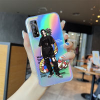 Volans สำหรับ Realme C12 C25 Narzo 20 Narzo 20 Pro Narzo 30A อนิเมะ บน Piecการ์ตูน D Luffy Ace Zoro เคสโทรศัพท์สลายเลเซอร์สายรุ้งใสขอบบางเฉียบ TPU นุ่มพิเศษเคสกันกระแท